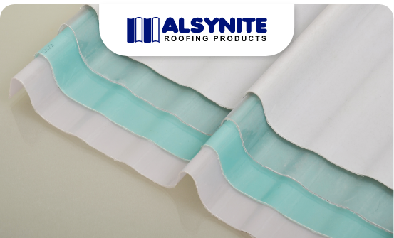 Alsynite fibreglass reinforced polymer sheet